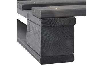 Palleseng massivt fyrretræ 120 x 200 cm grå - Grå - Møbler - Senge - Sengeramme & sengestel