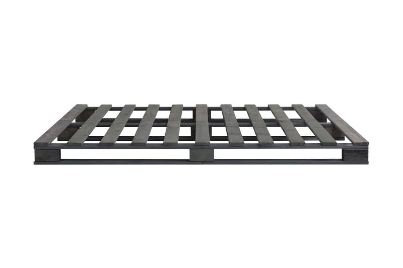 Palleseng massivt fyrretræ 160 x 200 cm grå - Grå - Møbler - Senge - Sengeramme & sengestel
