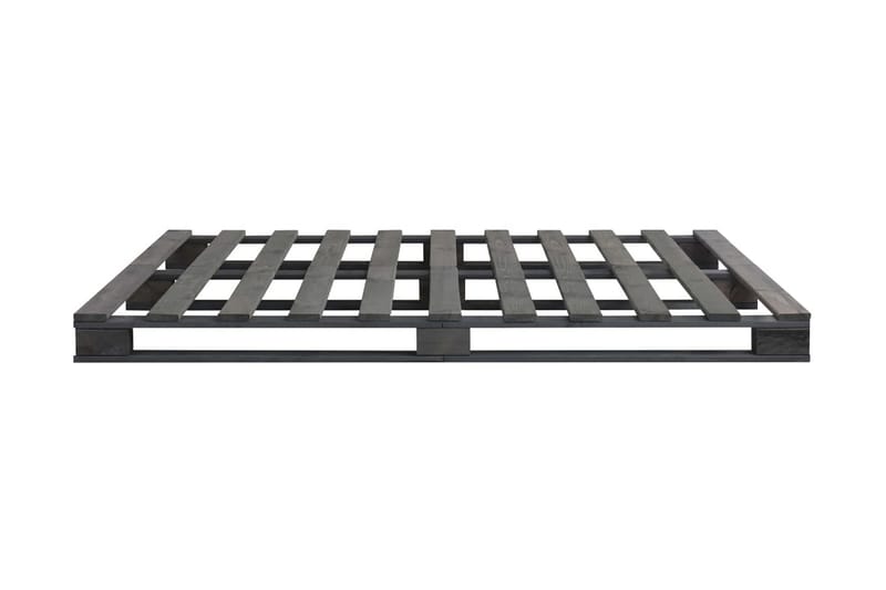 Palleseng massivt fyrretræ 200 x 200 cm grå - Grå - Møbler - Senge - Sengeramme & sengestel
