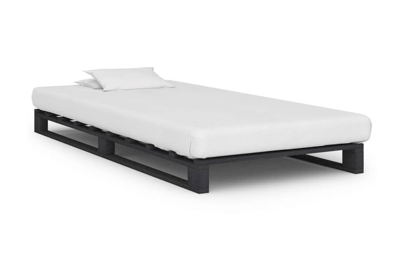 Palleseng massivt fyrretræ 90 x 200 cm grå - Grå - Møbler - Senge - Sengeramme & sengestel