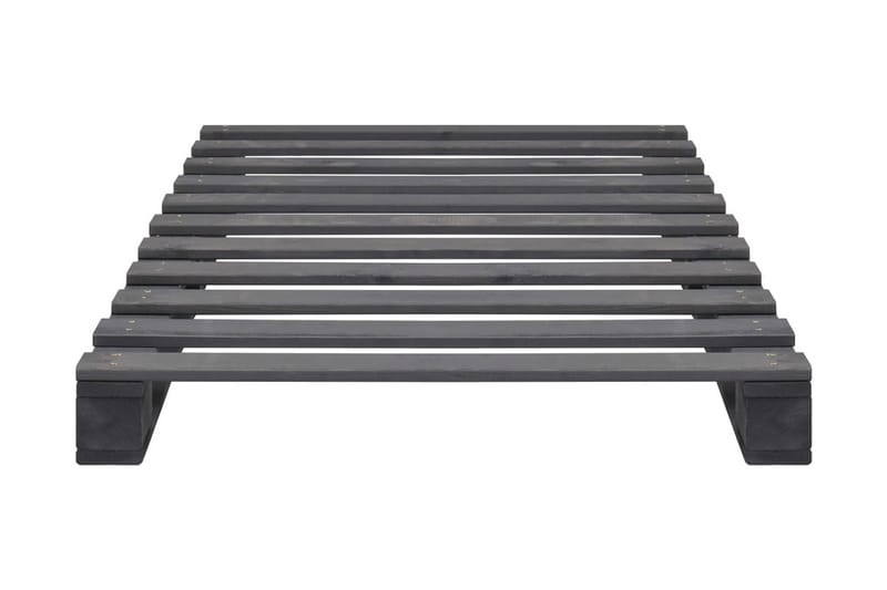 Palleseng massivt fyrretræ 90 x 200 cm grå - Grå - Møbler - Senge - Sengeramme & sengestel