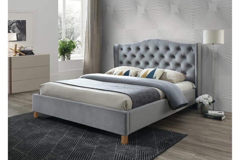 Paonia Sengeramme 180x200 cm - Grå - Møbler - Senge - Sengeramme & sengestel