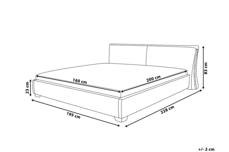 Paris Dobbelt seng 160 | 200 cm - Grå - Sengeramme & sengestel