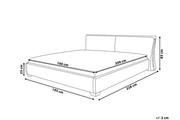 Paris Dobbelt seng 160 | 200 cm - Grå - Møbler - Senge - Sengeramme & sengestel