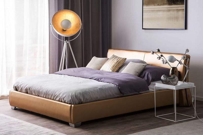 Paris Dobbelt seng 180 | 200 cm - Guld - Møbler - Senge - Sengeramme & sengestel