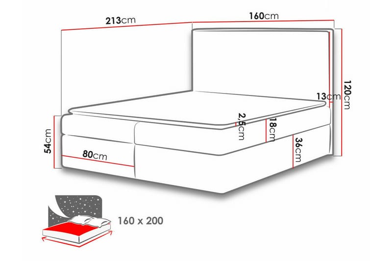 Pries Sengeramme 160x200 cm - Lysegrå - Møbler - Senge - Sengeramme & sengestel