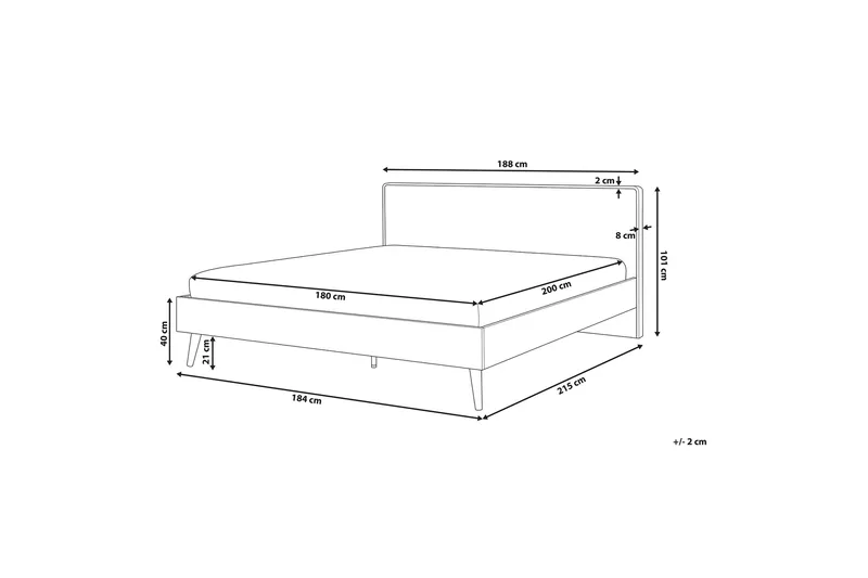 Purb kontinental seng 180x200 - Træ / natur - Møbler - Senge - Sengeramme & sengestel