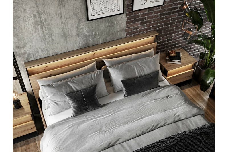 Rathmore Sengeramme 160x200 cm - Sort - Møbler - Senge - Sengeramme & sengestel