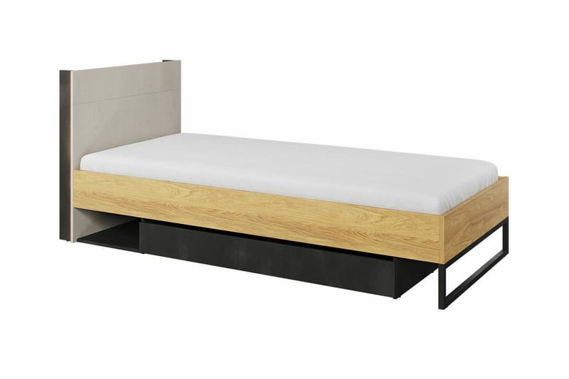 Rathmore Sengeramme 90x200 cm, Mørkegrå