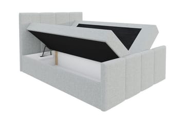 Ripon Sengepakke med Opbevaring 120x200 cm i Stof med Sengegavl + Topmadras - Gul - Møbler - Senge - Sengeramme & sengestel