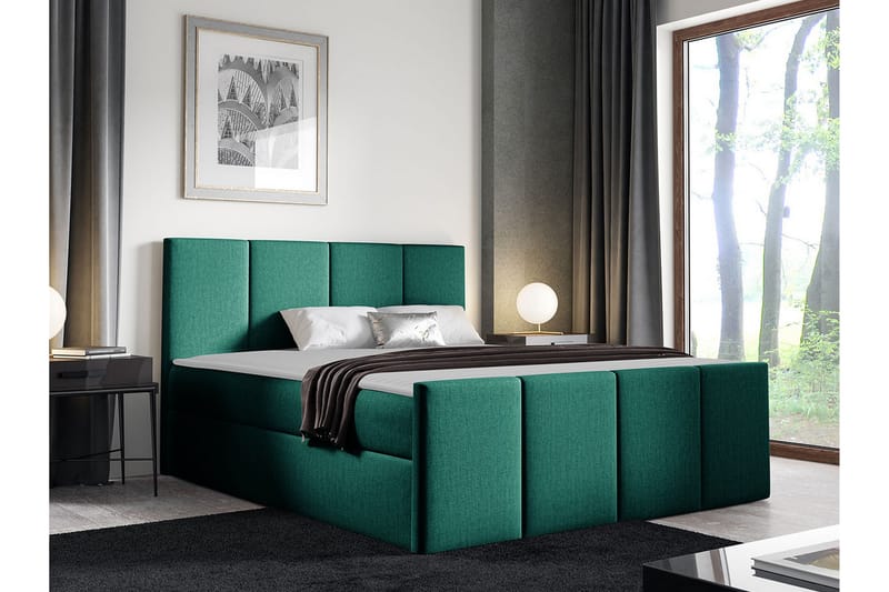 Ripon Sengeramme 160x200 cm - Grøn - Møbler - Senge - Sengeramme & sengestel
