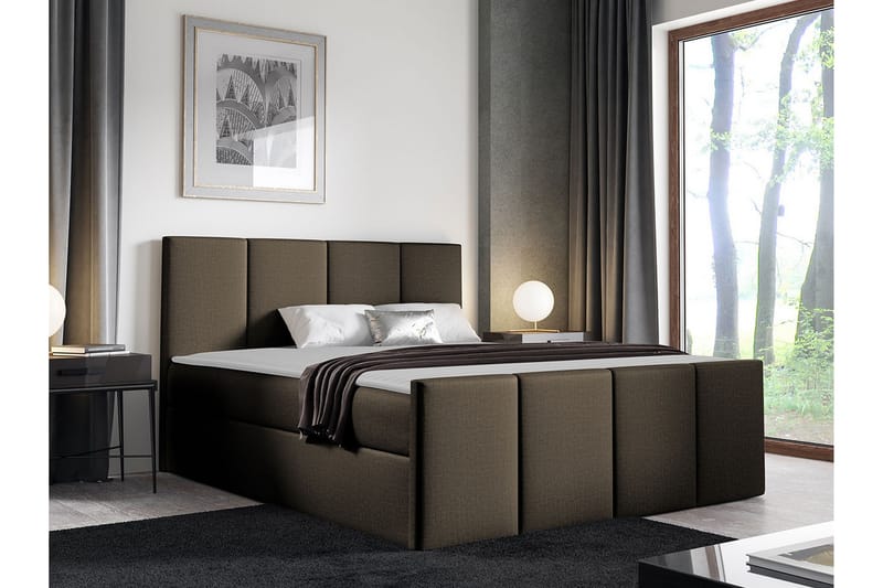 Ripon Sengeramme 160x200 cm - Mørkebrun - Møbler - Senge - Sengeramme & sengestel