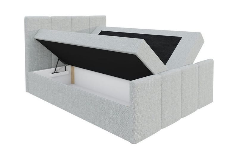 Ripon Sengeramme med Opbevaring 180x200 cm i Stof med Fasthedsgrad Medium - Rød - Møbler - Senge - Sengeramme & sengestel