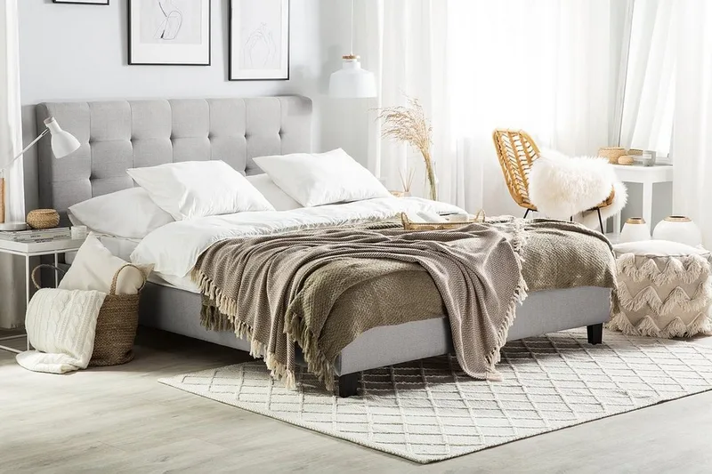 Rochelle Dobbelt seng 140 | 200 cm - Grå - Møbler - Senge - Sengeramme & sengestel