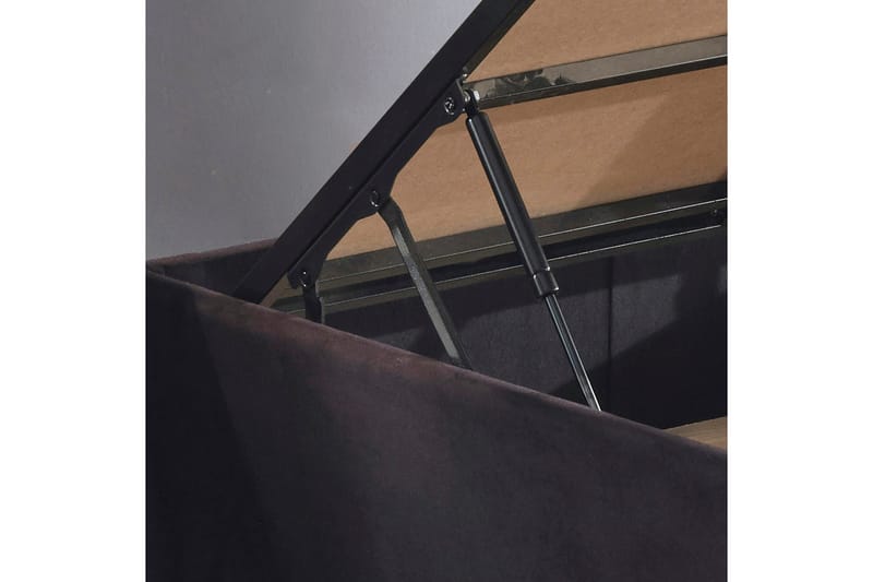 Ryntham Sengeramme Dobbelt med Sengegavl 140x190 cm - Sort - Møbler - Senge - Sengeramme & sengestel