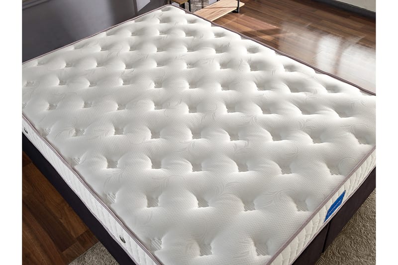 Ryntham Sengeramme Dobbelt med Sengegavl 140x190 cm - Sort - Møbler - Senge - Sengeramme & sengestel