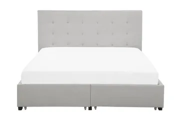 Sandrick kontinentalseng med opbevaring 160x200 - Grå - Møbler - Senge - Sengeramme & sengestel