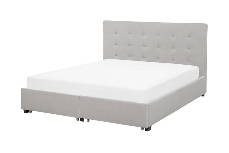 Sandrick kontinentalseng med opbevaring 160x200 - Grå - Møbler - Senge - Sengeramme & sengestel