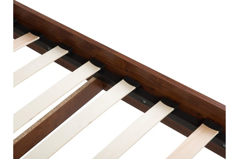 Saraly Sengeramme med Sengegavl 180x200 cm i Træ med Valnøddeudseende - Brun - Møbler - Senge - Sengeramme & sengestel