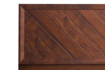 Saraly Sengeramme med Sengegavl 180x200 cm i Træ med Valnøddeudseende - Brun - Møbler - Senge - Sengeramme & sengestel