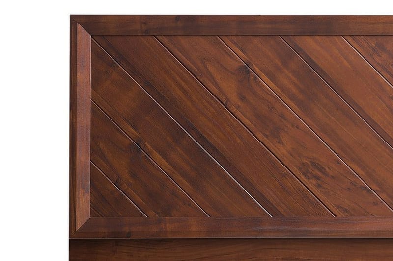 Saraly Sengeramme med Sengegavl 180x200 cm i Træ med Valnøddeudseende - Brun - Møbler - Senge - Sengeramme & sengestel