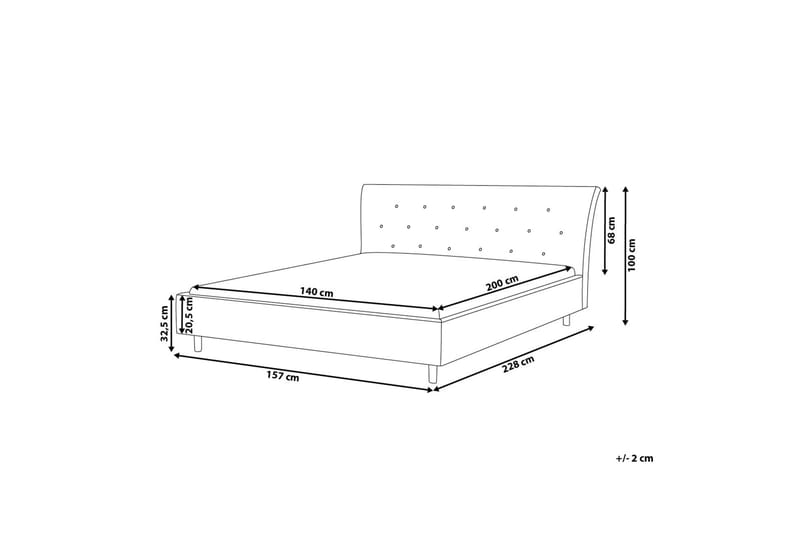 Saverne Dobbeltseng 140 | 200 cm - Grå - Møbler - Senge - Sengeramme & sengestel