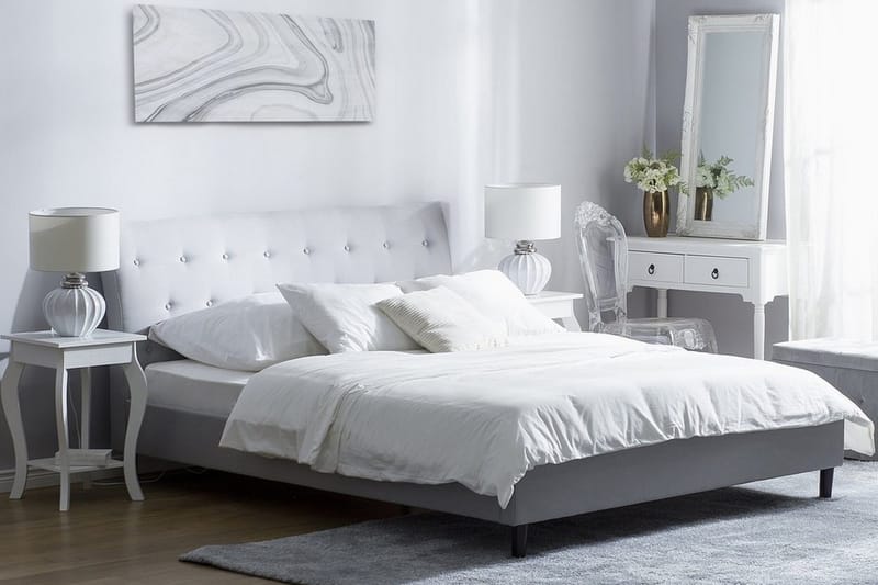 Saverne Dobbeltseng 140 | 200 cm - Grå - Møbler - Senge - Sengeramme & sengestel