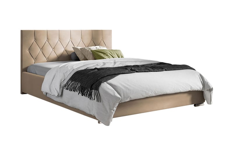 Seng 127x222 cm - Beige - Møbler - Senge - Sengeramme & sengestel