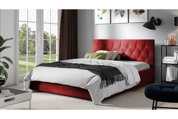 Seng 127x222 cm - Rød - Møbler - Senge - Sengeramme & sengestel