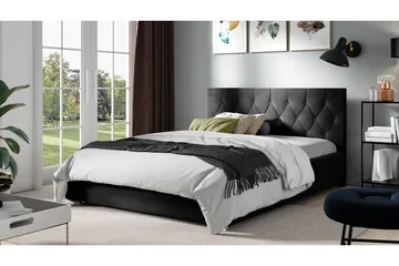 Seng 167x222 cm - Sort - Møbler - Senge - Sengeramme & sengestel