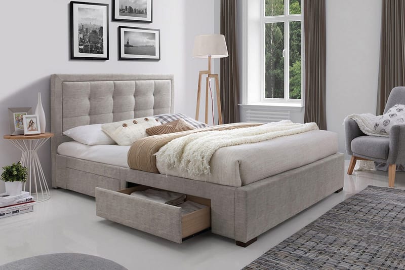 Seng DUKE med 4 skuffer 160x200cm uden madras - Møbler - Senge - Sengeramme & sengestel