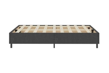 Seng Med Boxmadras 140x200 cm Stof Mørkegrå - Møbler - Senge - Sengeramme & sengestel
