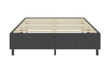Seng Med Boxmadras 140x200 cm Stof Mørkegrå - Møbler - Senge - Sengeramme & sengestel