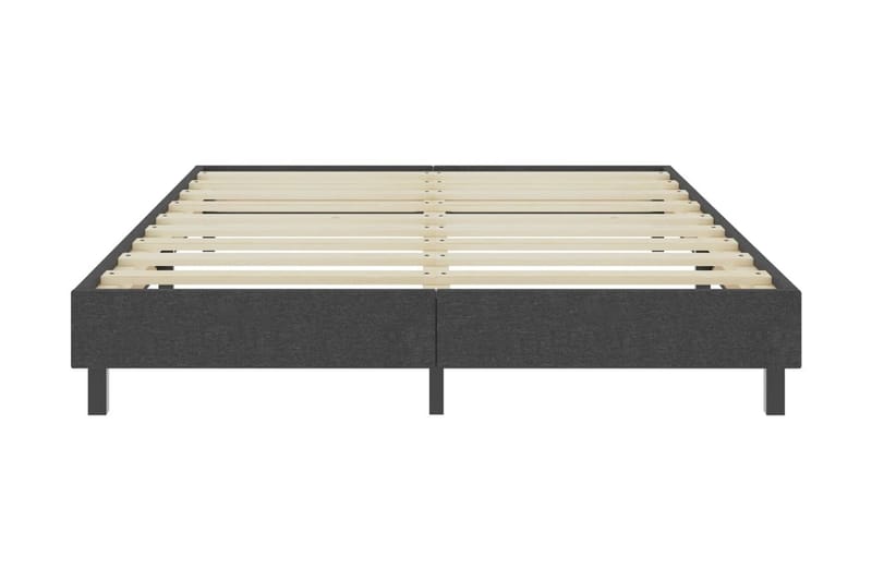 Seng Med Boxmadras 160x200 cm Stof Mørkegrå - Møbler - Senge - Sengeramme & sengestel