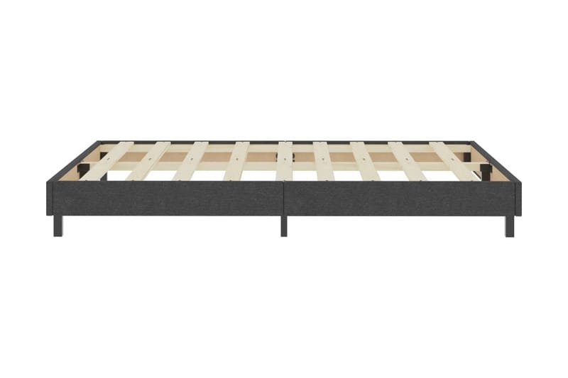 Seng Med Boxmadras 180x200 cm Stof Mørkegrå - Møbler - Senge - Sengeramme & sengestel