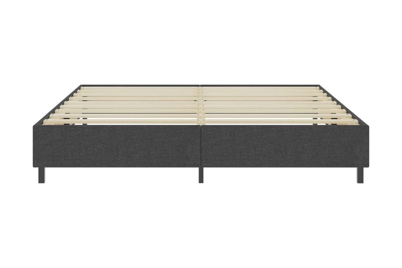 Seng Med Boxmadras 200x200 cm Stof Mørkegrå - Møbler - Senge - Sengeramme & sengestel
