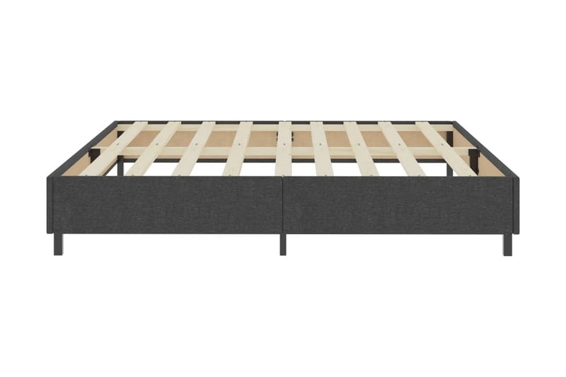 Seng Med Boxmadras 200x200 cm Stof Mørkegrå - Møbler - Senge - Sengeramme & sengestel
