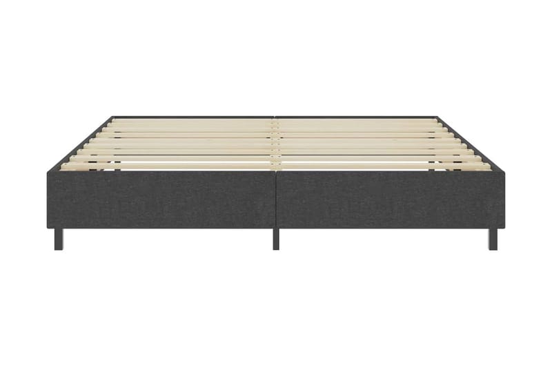 Seng Med Boxmadras 200x200 cm Stof Mørkegrå - Møbler - Senge - Sengeramme & sengestel