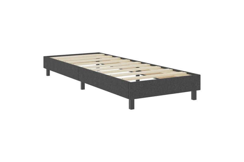 Seng Med Boxmadras 80x200 cm Stof Mørkegrå - Møbler - Senge - Sengeramme & sengestel