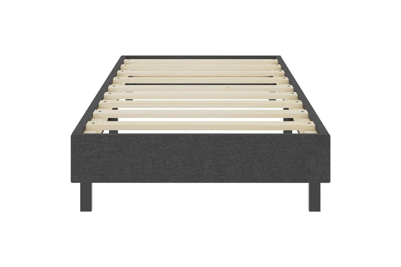 Seng Med Boxmadras 80x200 cm Stof Mørkegrå - Møbler - Senge - Sengeramme & sengestel