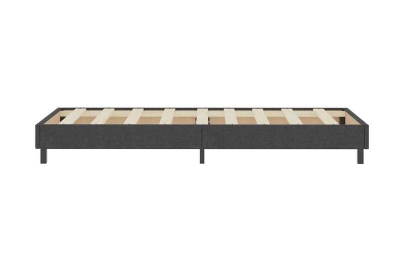 Seng Med Boxmadras 90x200 cm Stof Mørkegrå - Møbler - Senge - Sengeramme & sengestel