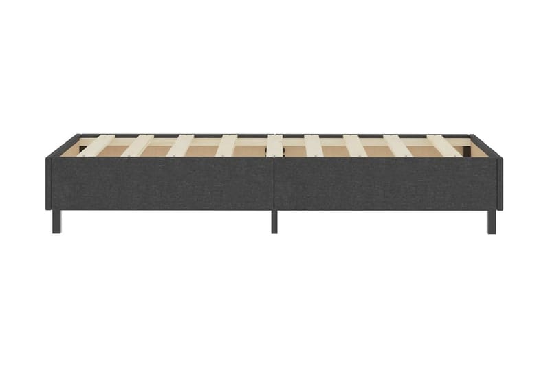Seng Med Boxmadras 90x200 cm Stof Mørkegrå - Møbler - Senge - Sengeramme & sengestel