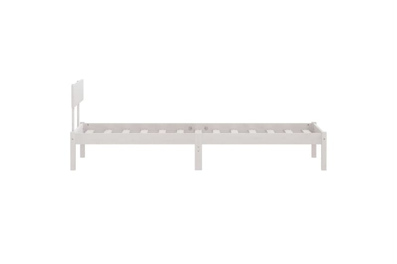 sengeramme 100x200 cm massivt fyrretræ hvid - Hvid - Møbler - Senge - Sengeramme & sengestel