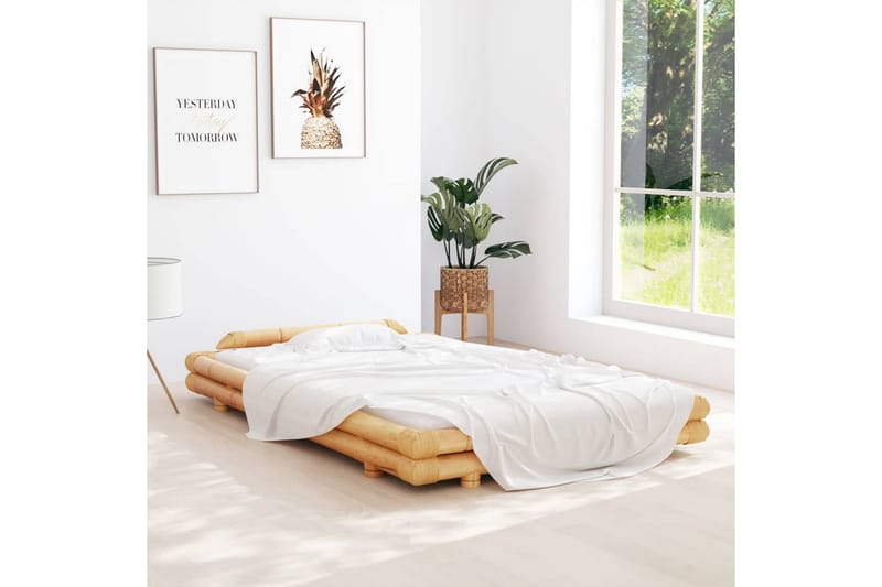 sengeramme 120x200 cm bambus - Brun - Møbler - Senge - Sengeramme & sengestel