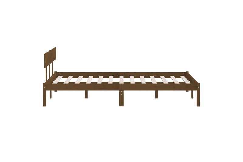 sengeramme 120x200 cm massivt fyrretræ gyldenbrun - Brun - Møbler - Senge - Sengeramme & sengestel