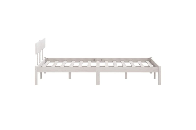 sengeramme 135x190 cm UK Double massivt fyrretræ hvid - Hvid - Sengeramme & sengestel