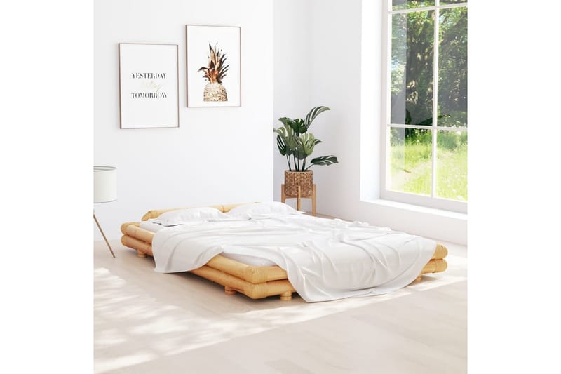 sengeramme 140x200 cm bambus - Brun - Møbler - Senge - Sengeramme & sengestel