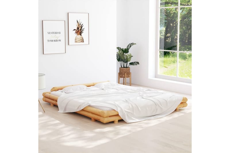 sengeramme 180x200 cm bambus - Brun - Møbler - Senge - Sengeramme & sengestel