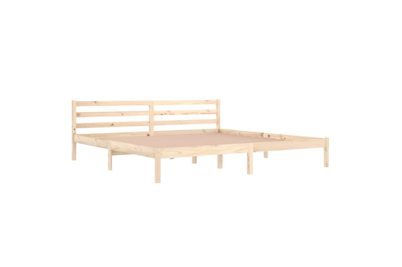 sengeramme 200x200 cm massivt fyrretræ - Brun - Møbler - Senge - Sengeramme & sengestel