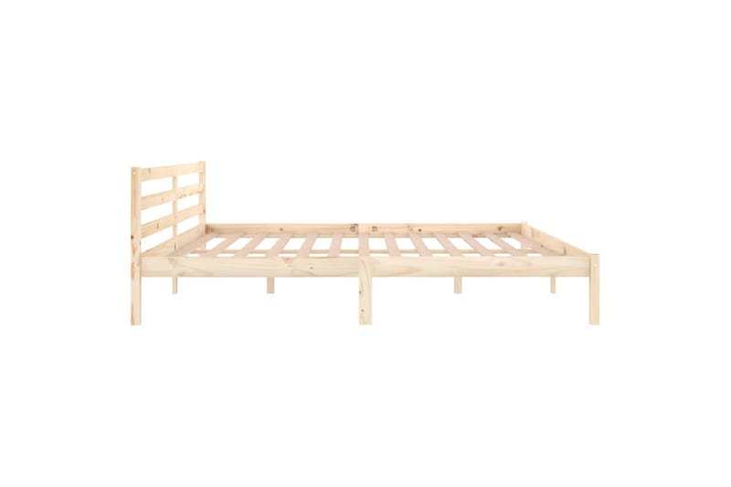 sengeramme 200x200 cm massivt fyrretræ - Brun - Møbler - Senge - Sengeramme & sengestel